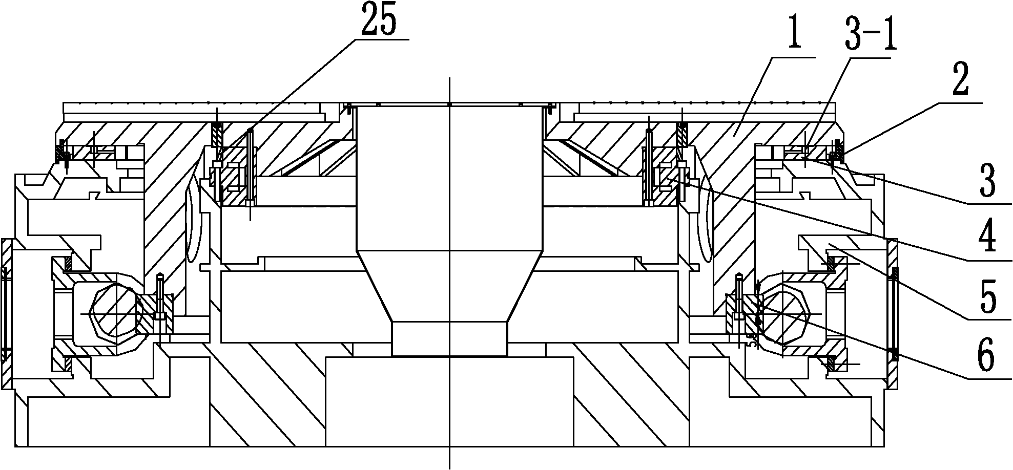 Large precise numerical control rotating table