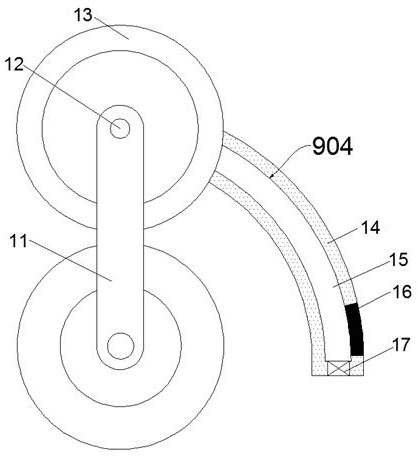 A braking device that effectively reduces the derailment of high-speed trains with sudden braking