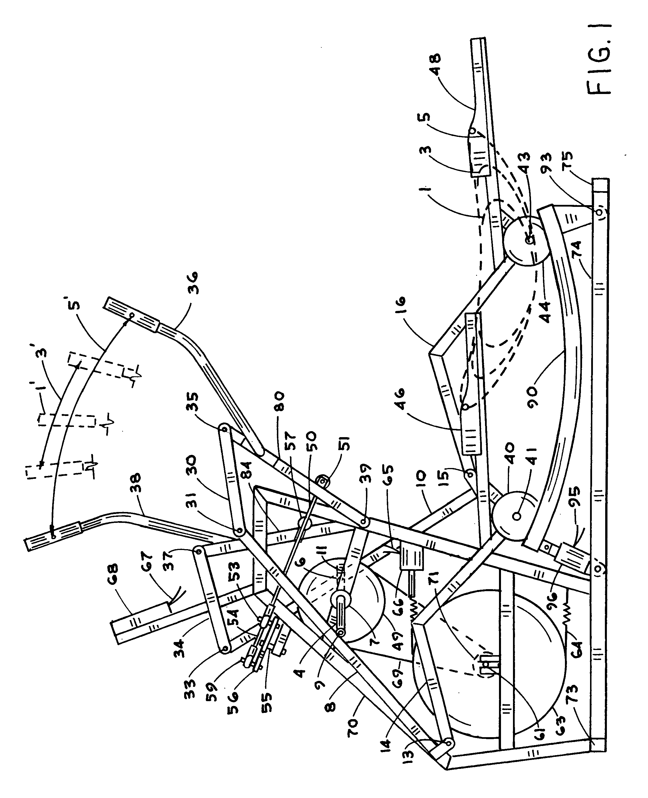 Selective stride elliptical exercise apparatus