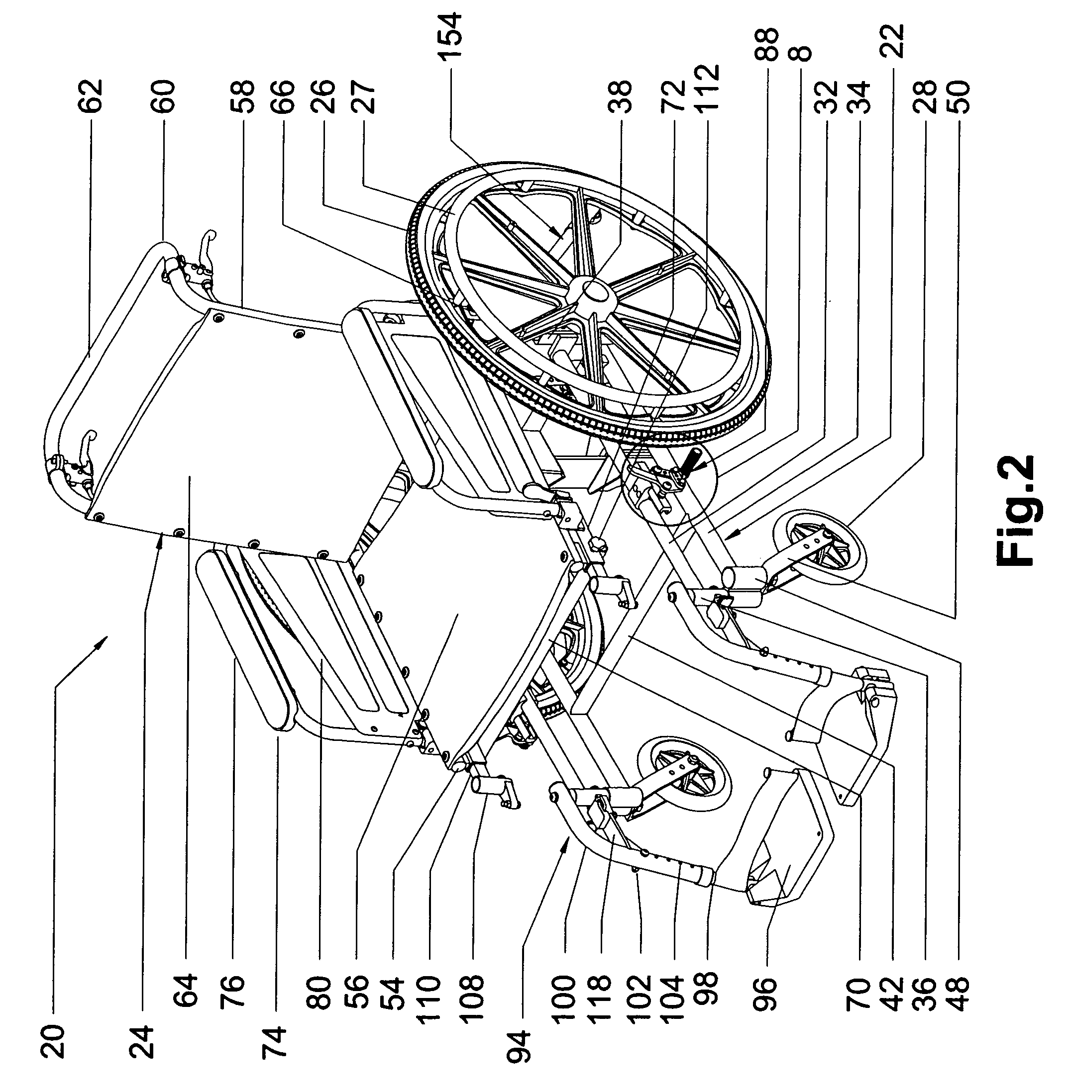 Rocking wheelchair