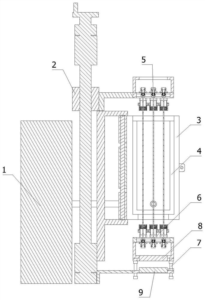 A vertical glue filling machine for micro flat wire metallographic observation