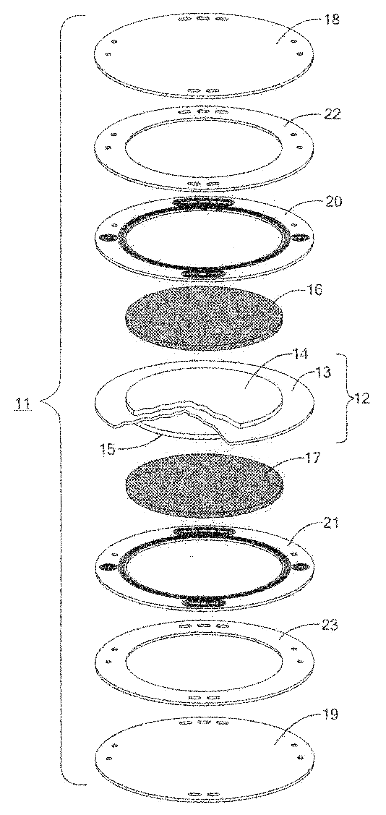 Universal cell frame for high-pressure water electrolyzer and electrolyzer including the same