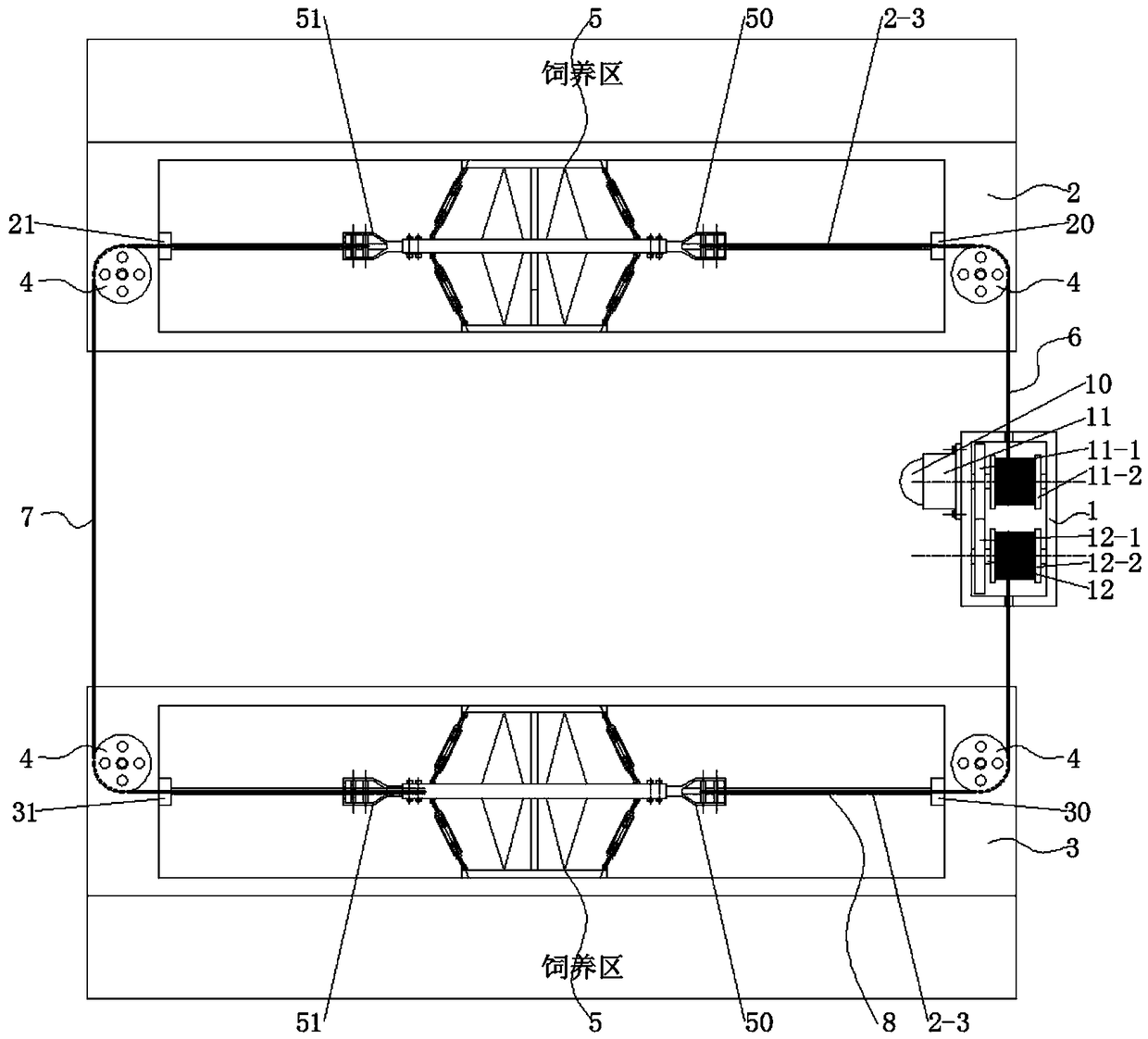 Manure discharging system used for pigpen