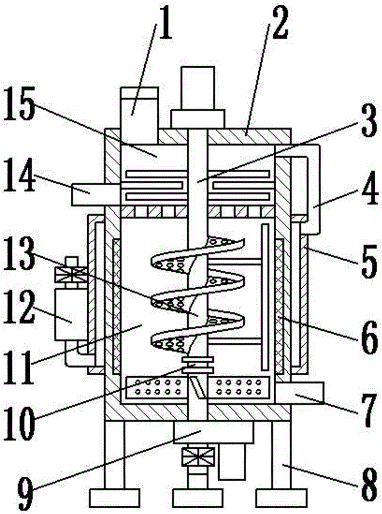 Quick sludge drying equipment with crushing device