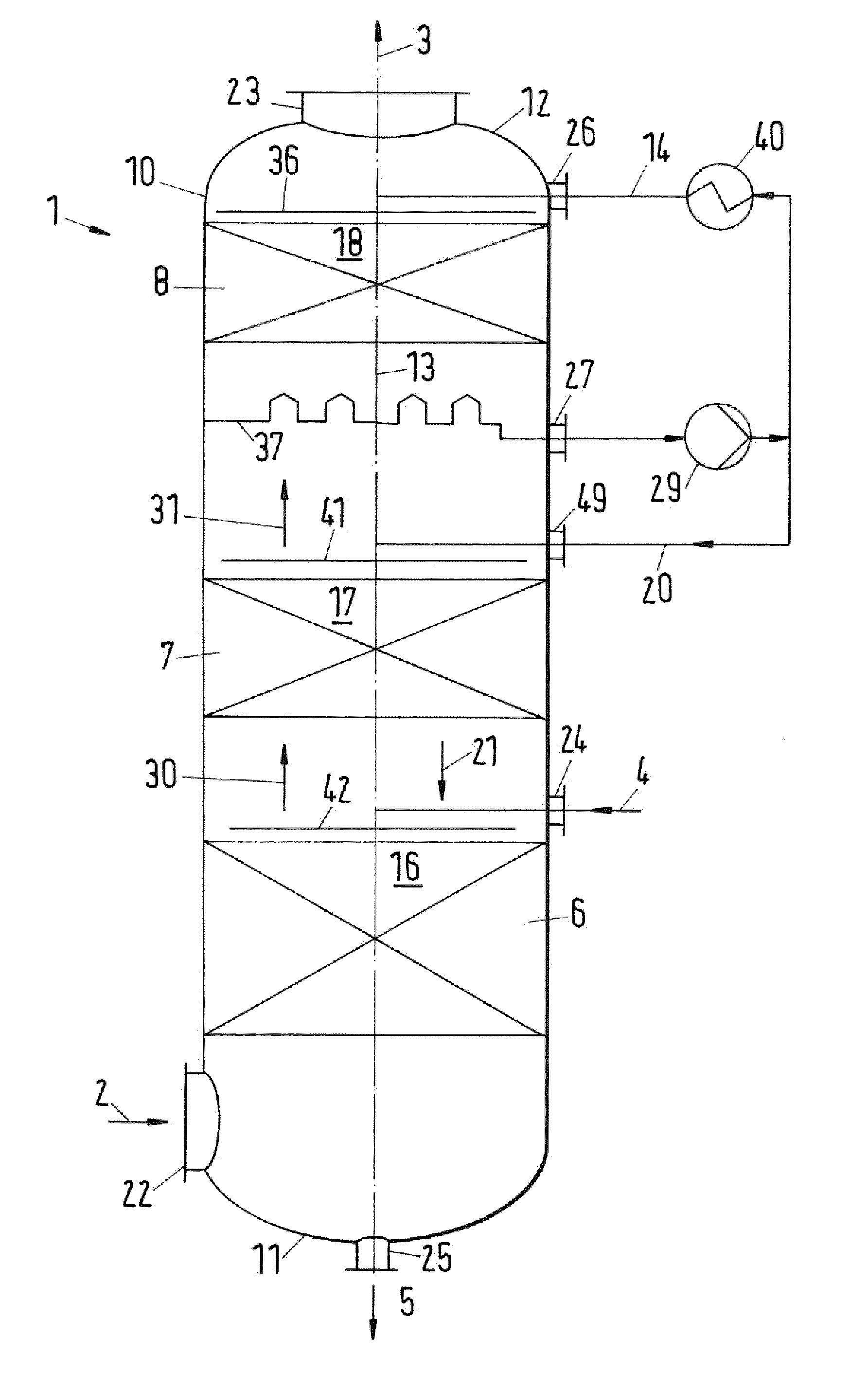 Method and an Apparatus for the Absorption of Carbon Dioxide