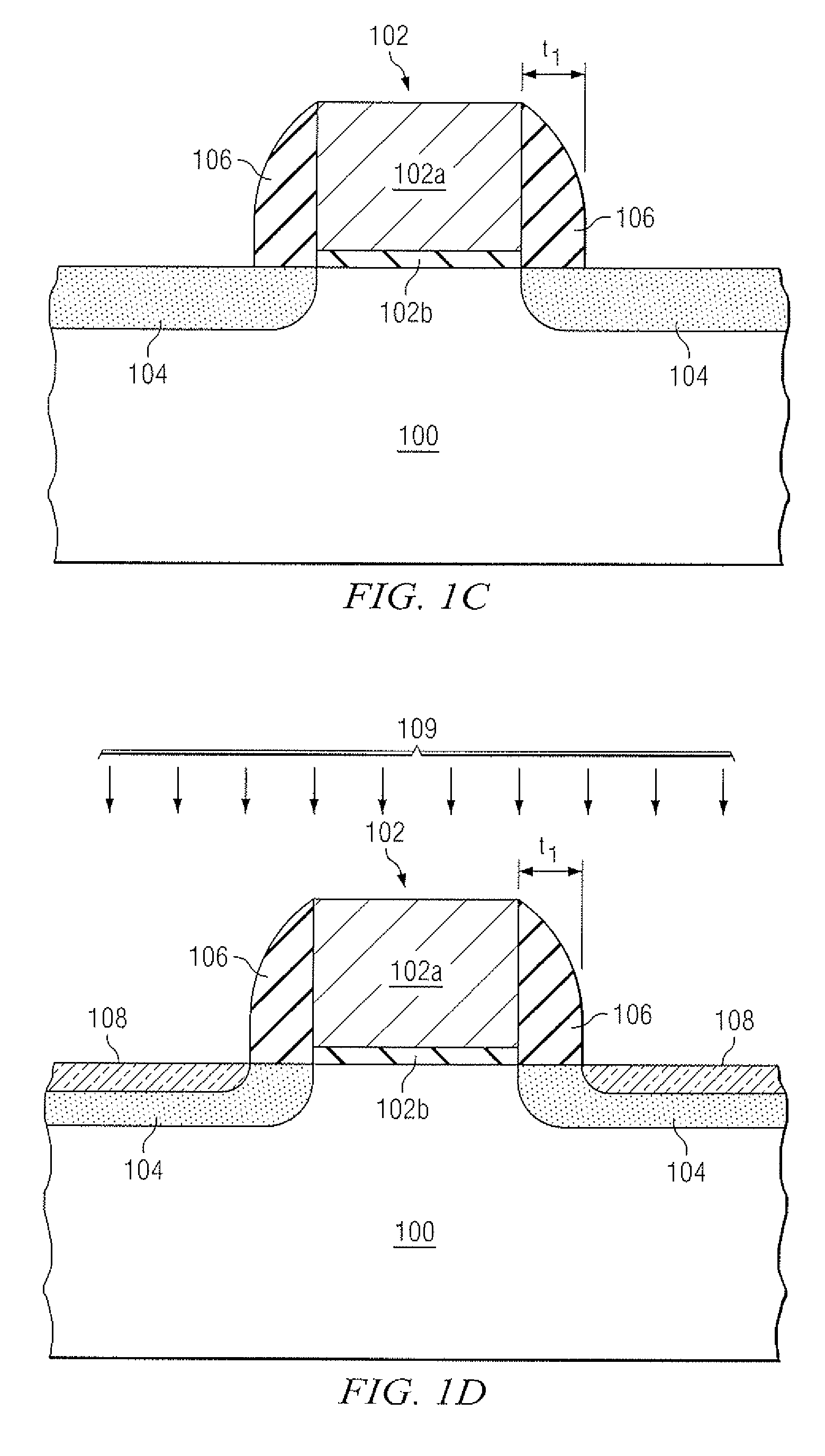 Multiple spacer and carbon implant comprising process and semiconductor devices therefrom