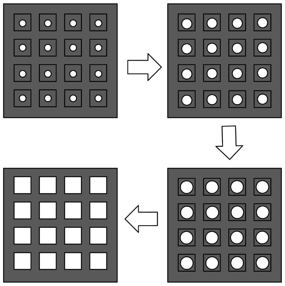 Preparation method and film of flexible electrochromic patterned film based on liquid film rupture self-assembly