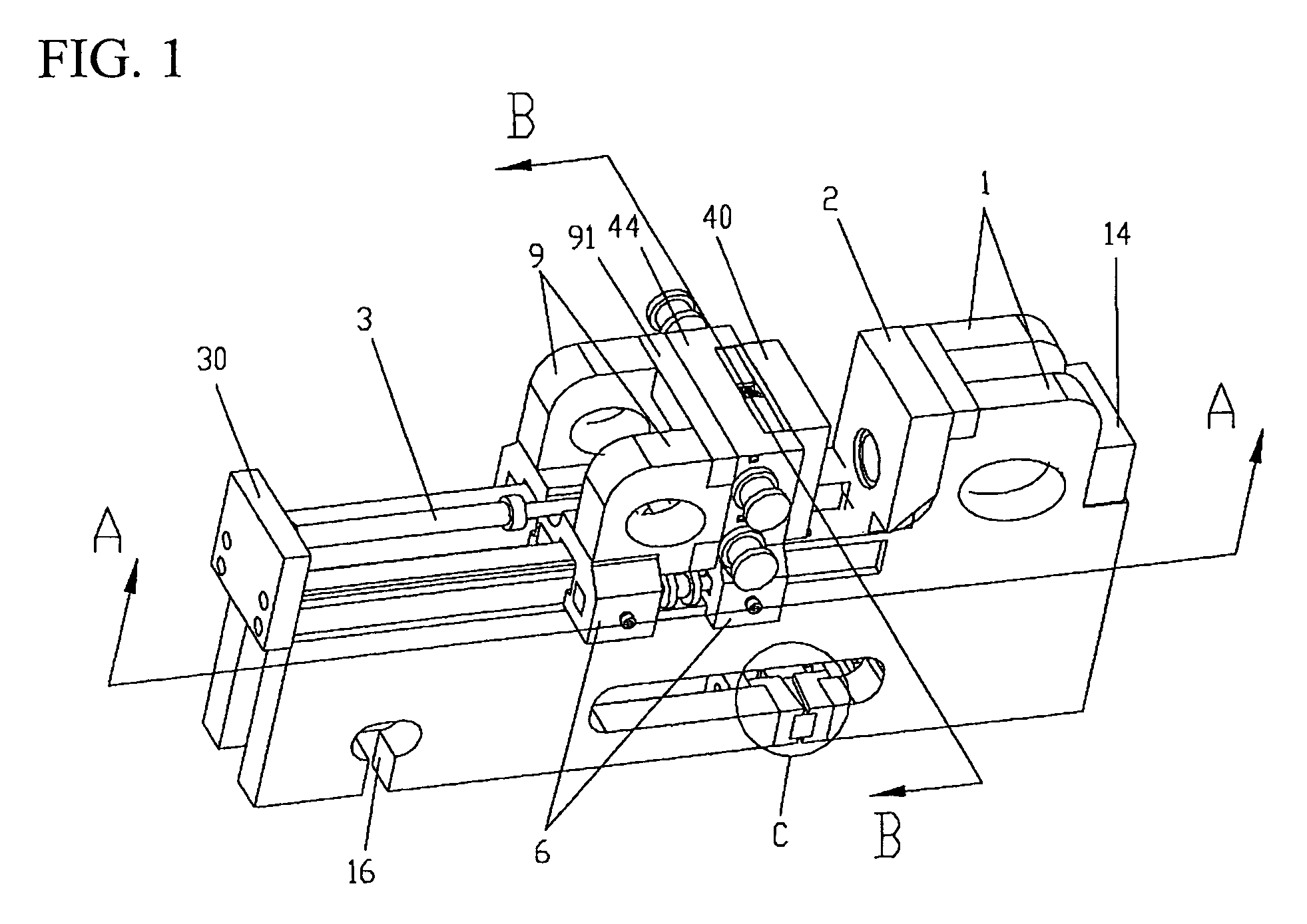 Die casting machine with L-shape frame