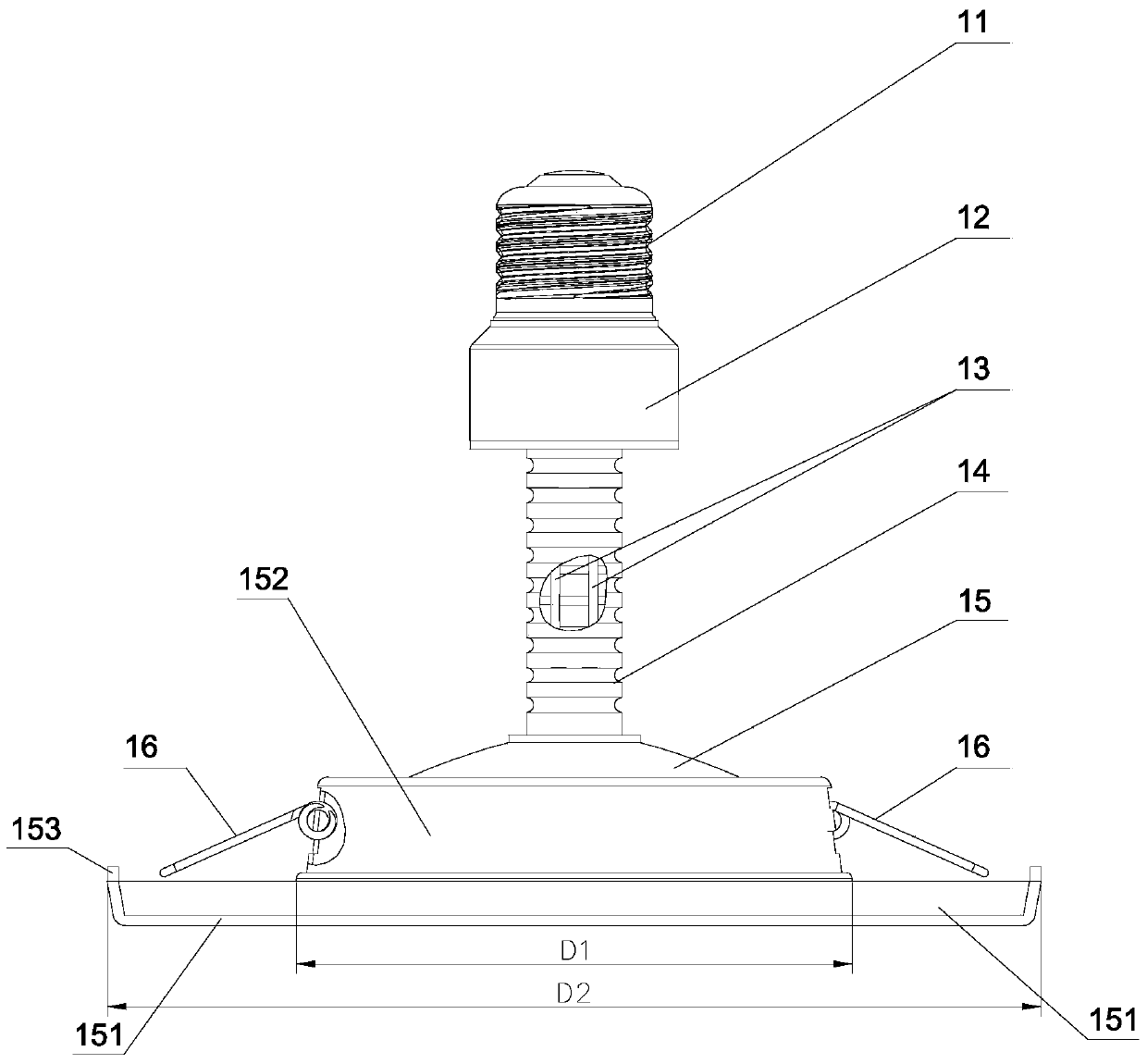 LED replacement light sources and LED ceiling lights compatible with traditional downlights