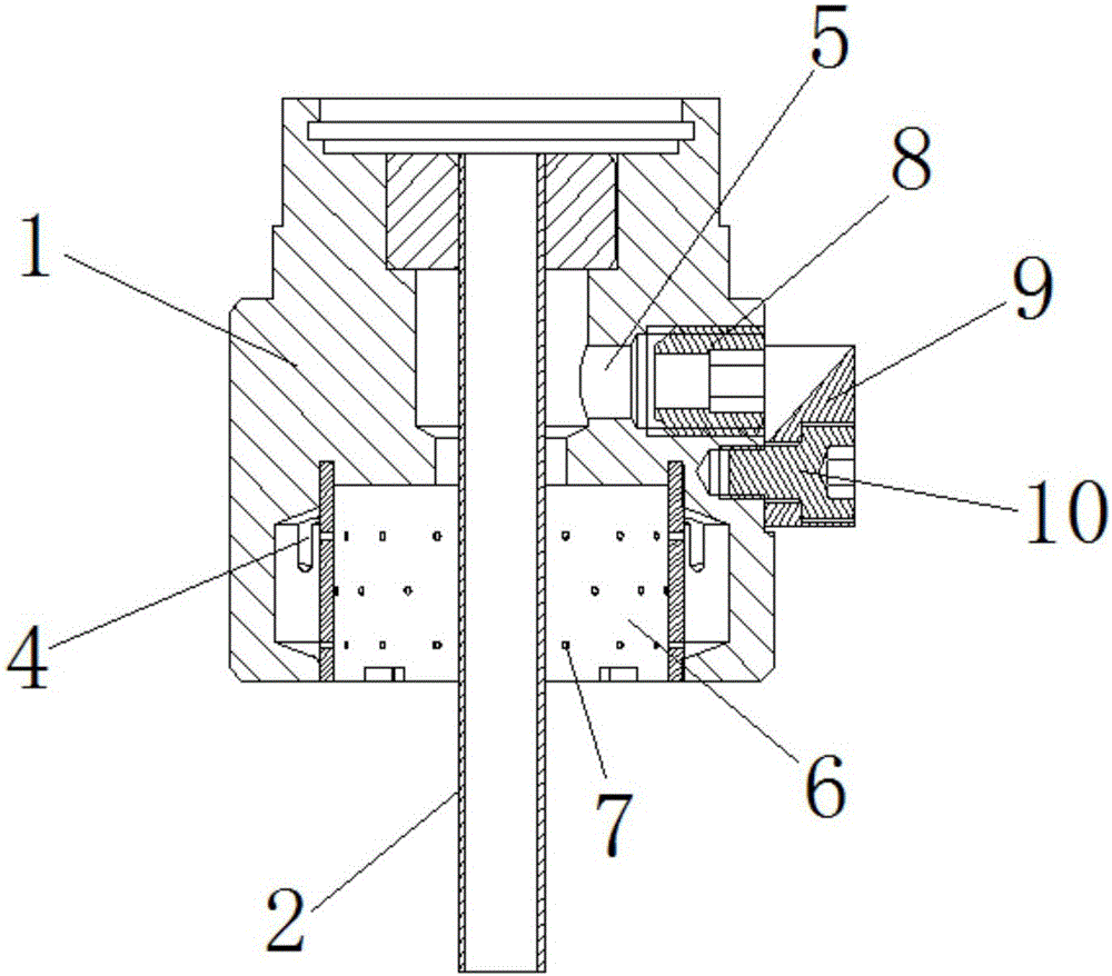 Blowing head for forming glass products