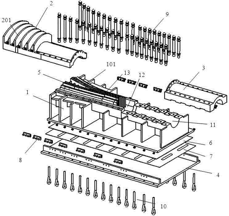 Main cable strand dispersing structure for suspension bridge