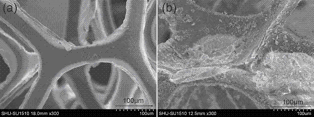 Polyurethane sponge loaded with hybridized graphene coating and preparation method of polyurethane sponge