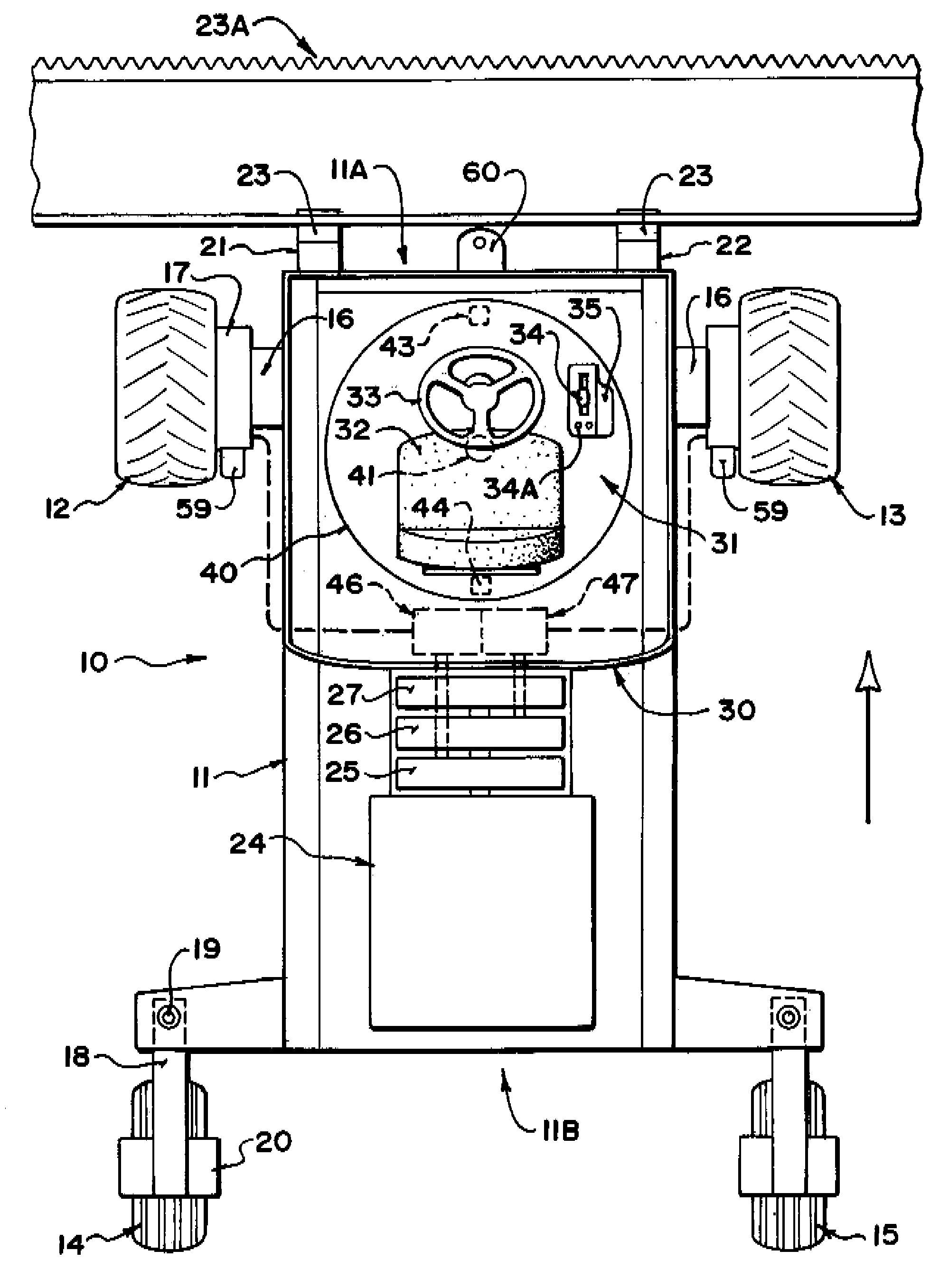 Tractor with two engine settings