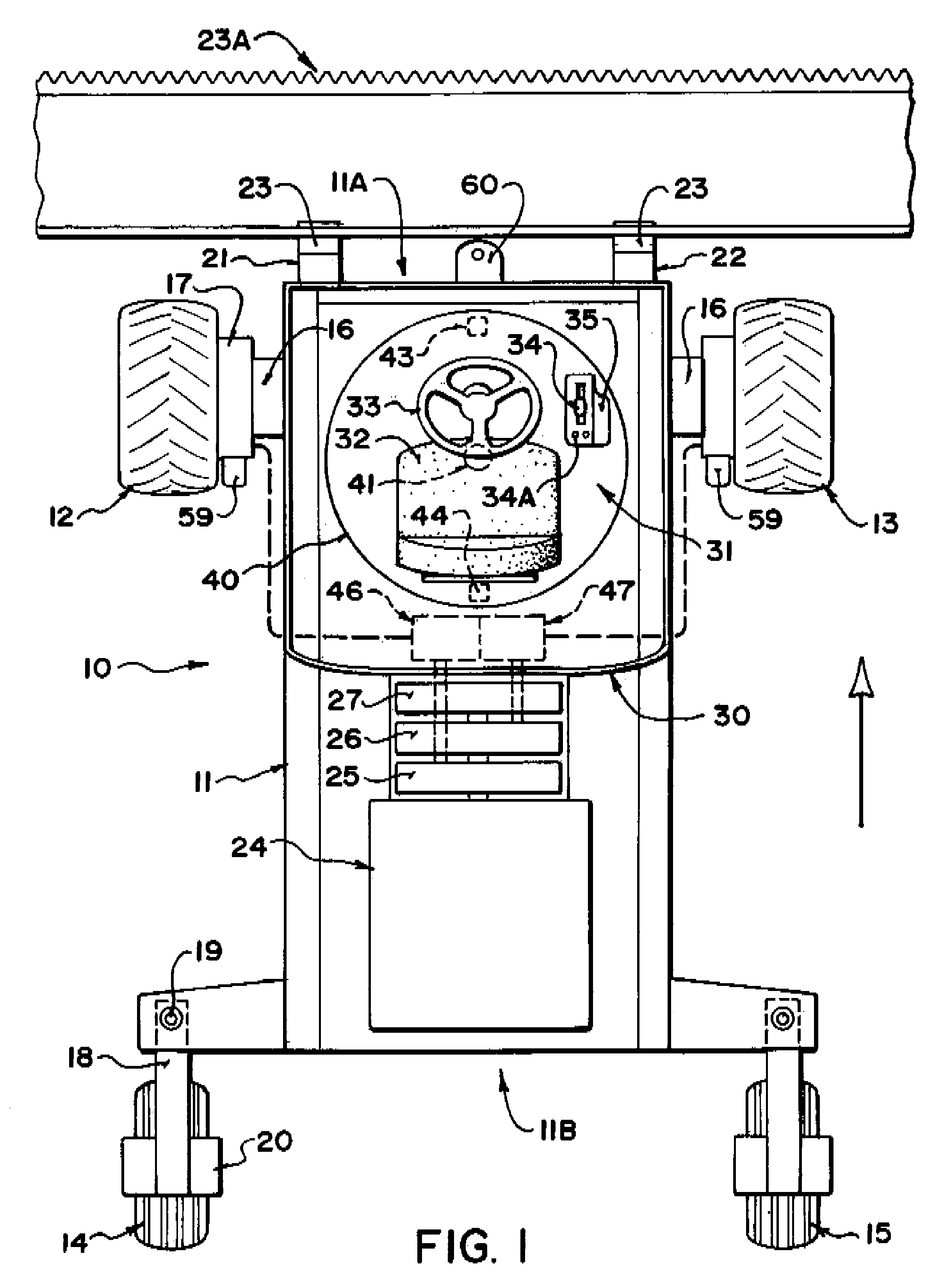 Tractor with two engine settings