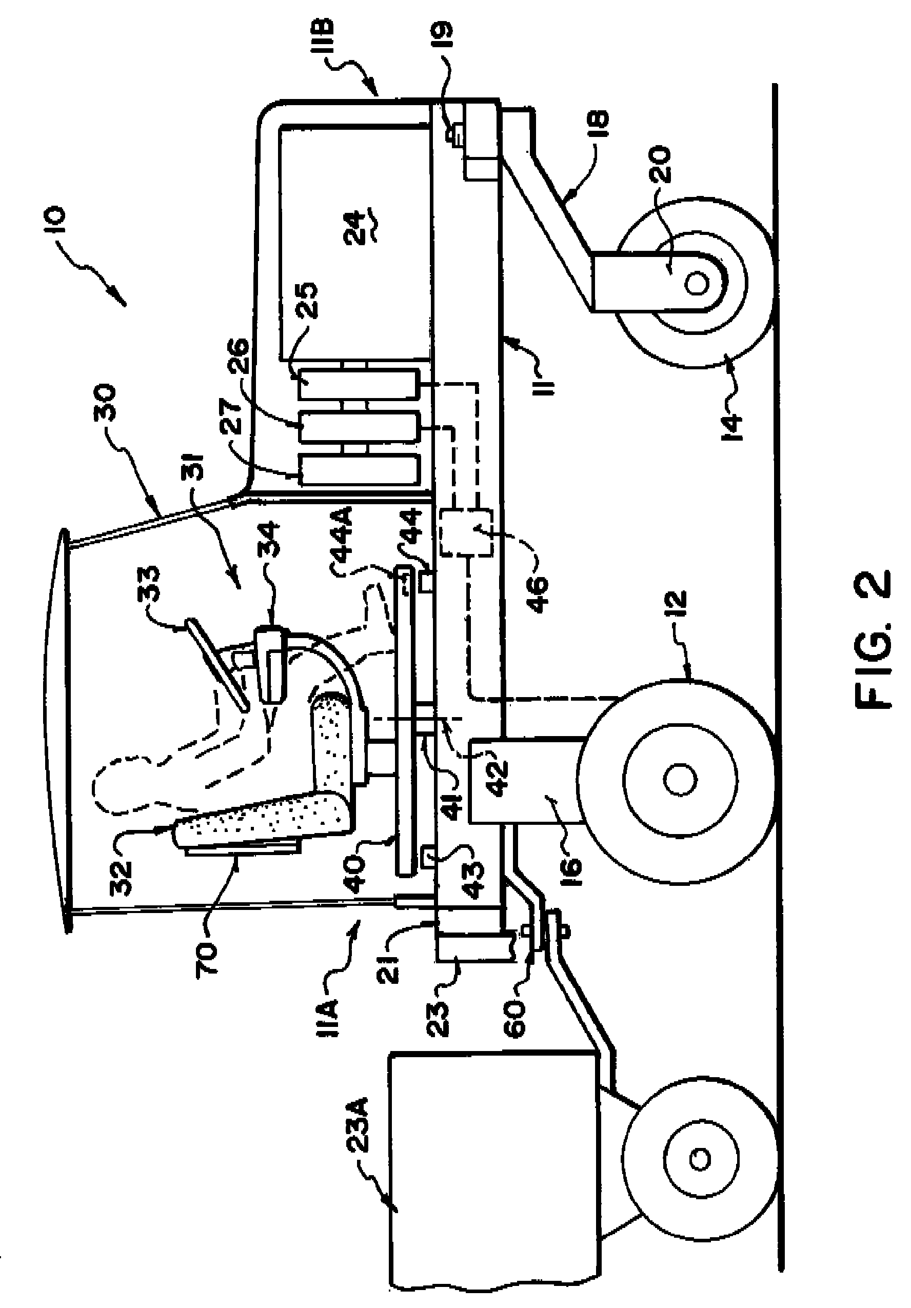 Tractor with two engine settings