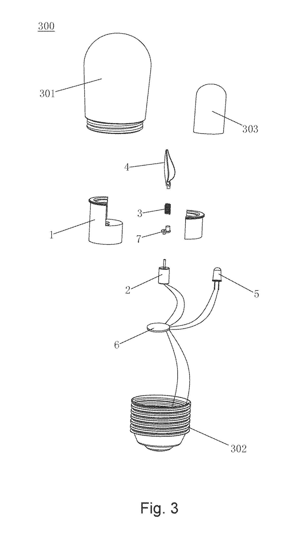 Imitation flame lamp head and flickering imitation flame lamp