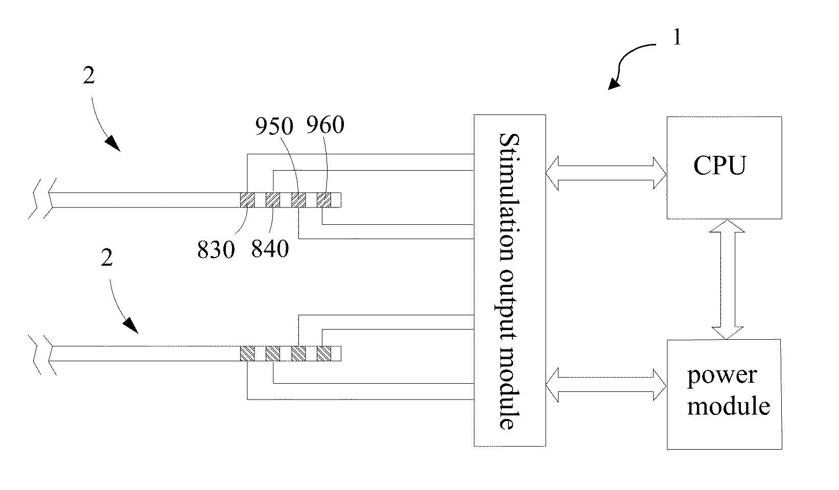 Lead, device and method for electrical stimulation of deep brain