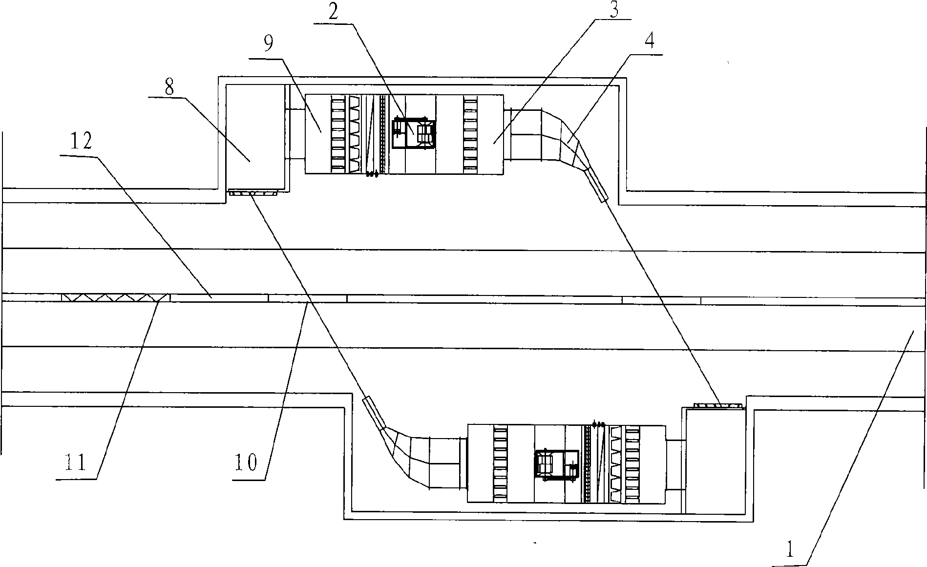 High-speed thermal circulation air curtain apparatus for tunnel portals