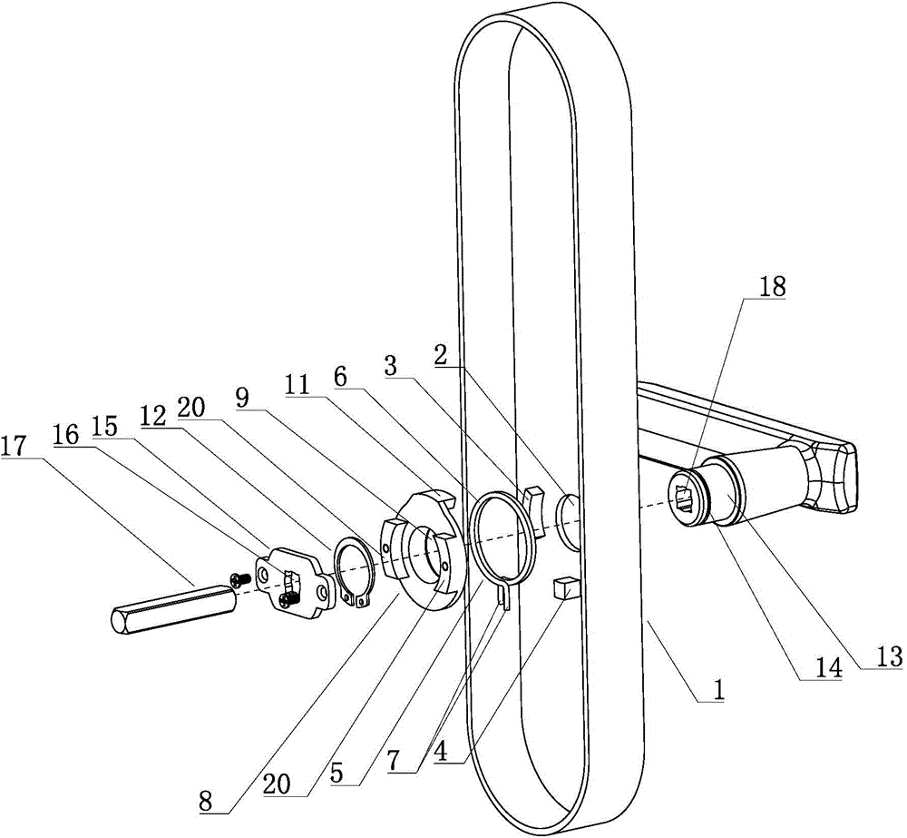 Door lock handle reversing device