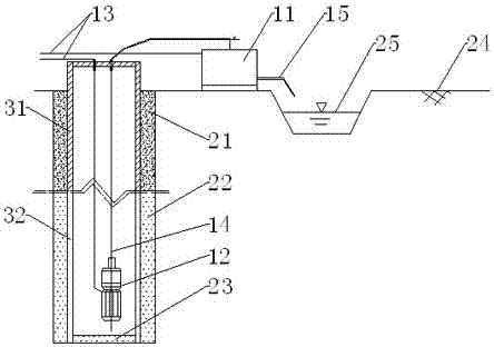 Deep thick muddy soft soil layer vacuum pipe well precipitation construction structure and construction method thereof