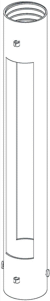 Lifting-hanging type bidirectional non-coupling presplitting blasting charge device and application method