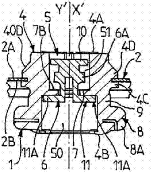 Safety valve for pressure-cooking appliance and device including such a valve