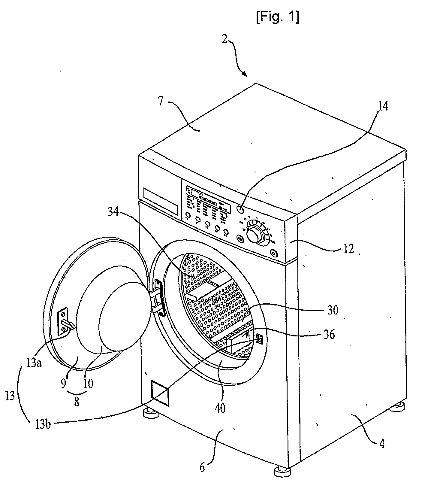 Washing machine having lamp device and control method of the same