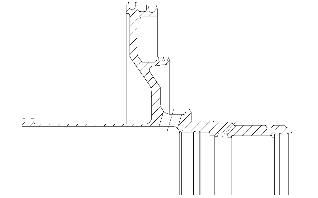 Machining method for rear shaft neck of aerial turbofan engine