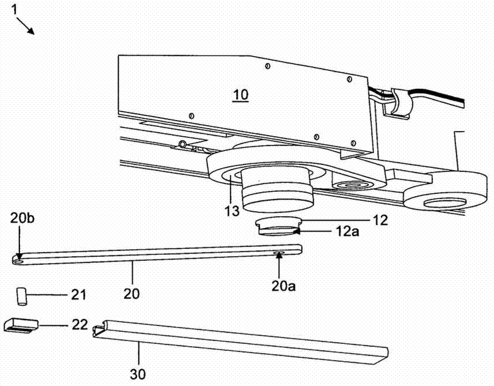 Sliding-rod sweep wing actuator