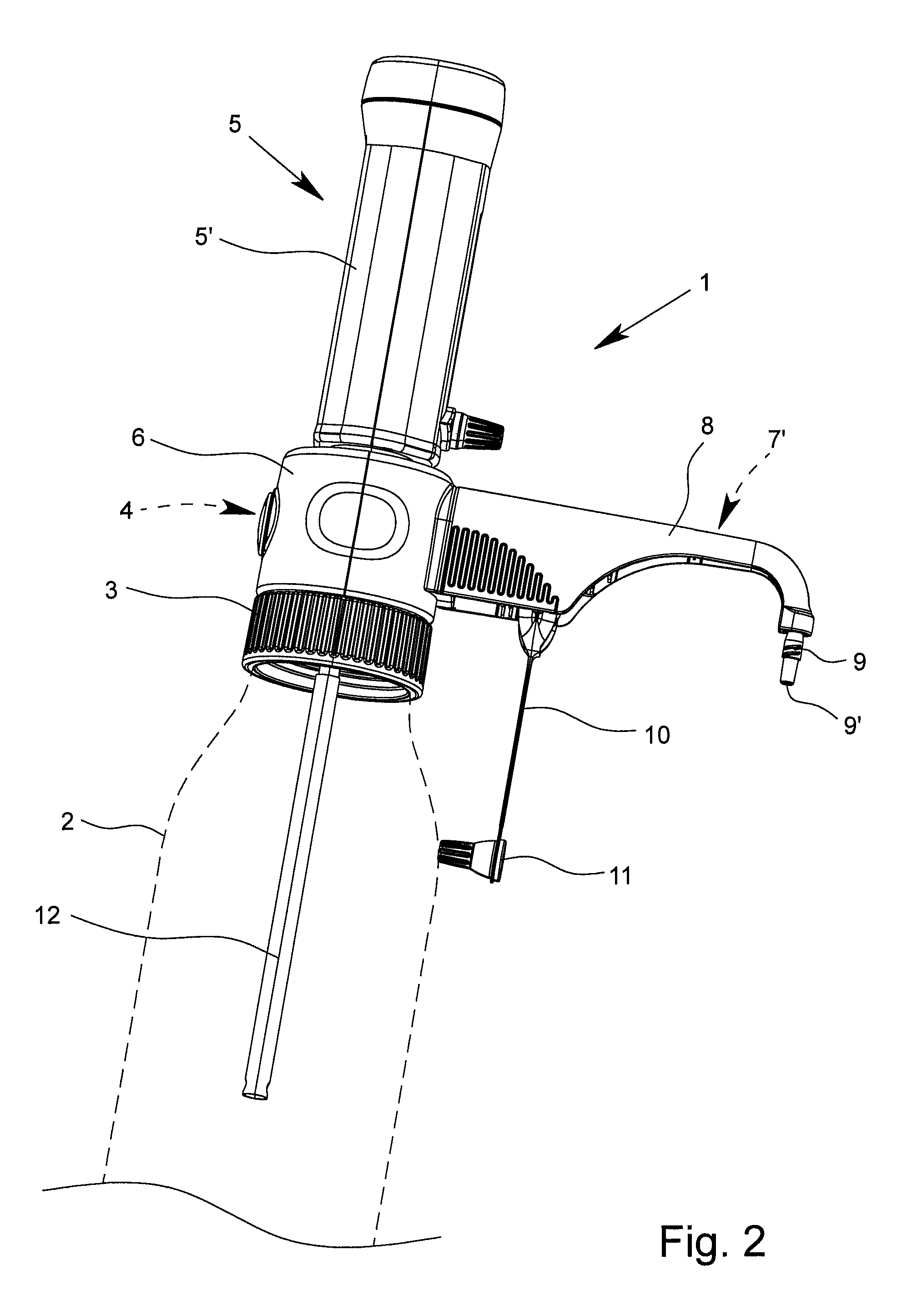 Exhaust line assembly for a bottle attachment apparatus