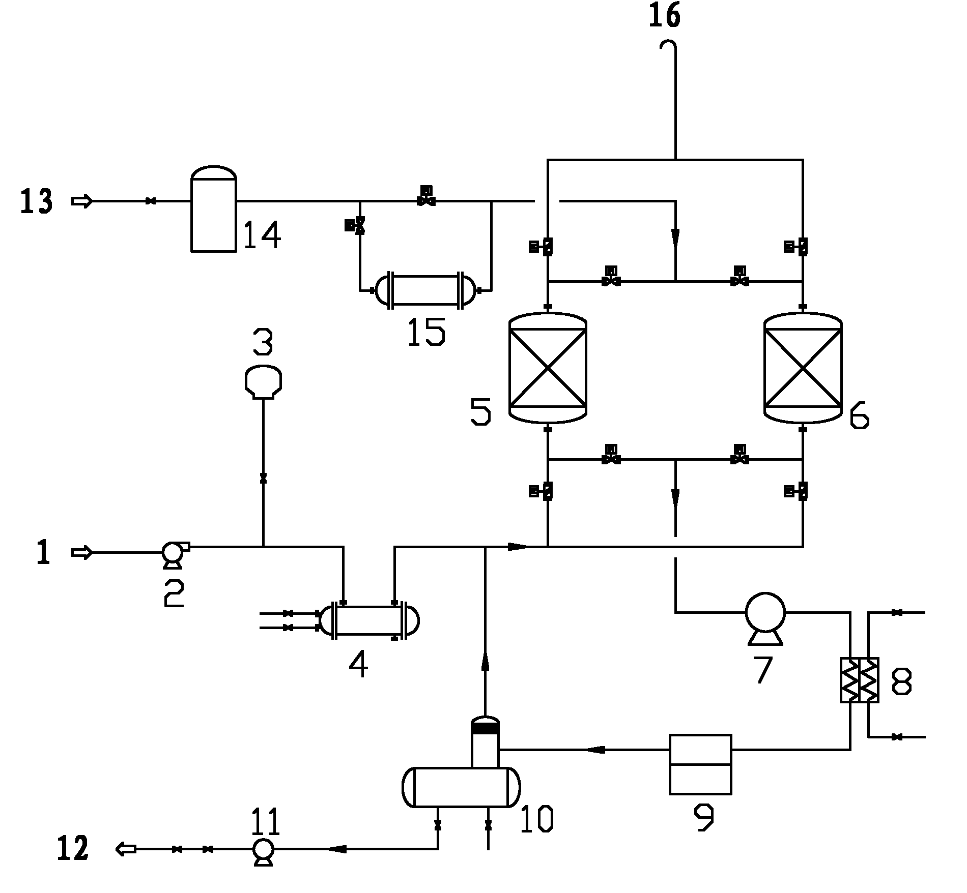 Treatment process for absorbed condensate waste gas