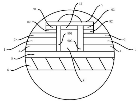 LED (light emitting diode) lamp fitting with two sides capable of radiating heat and resisting dust