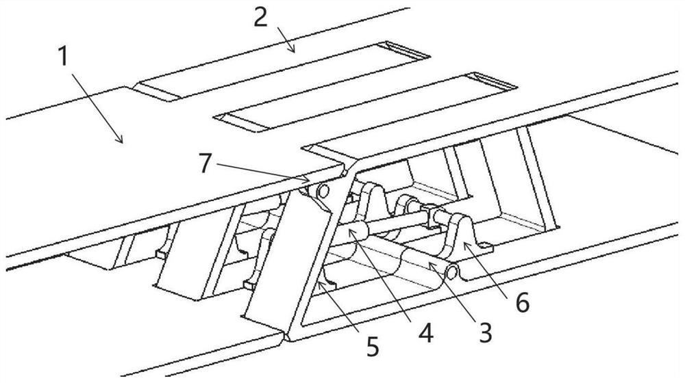 Pull rod type aircraft folding wingtip and operation method thereof