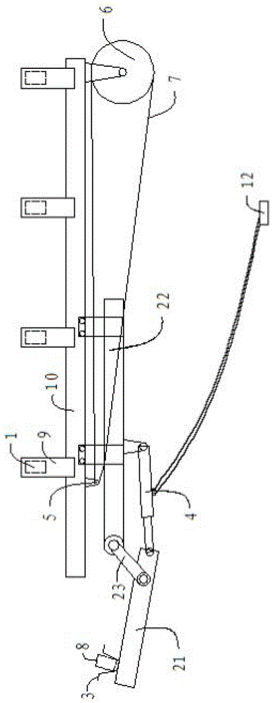 A forward-moving hydraulic control lifting rack