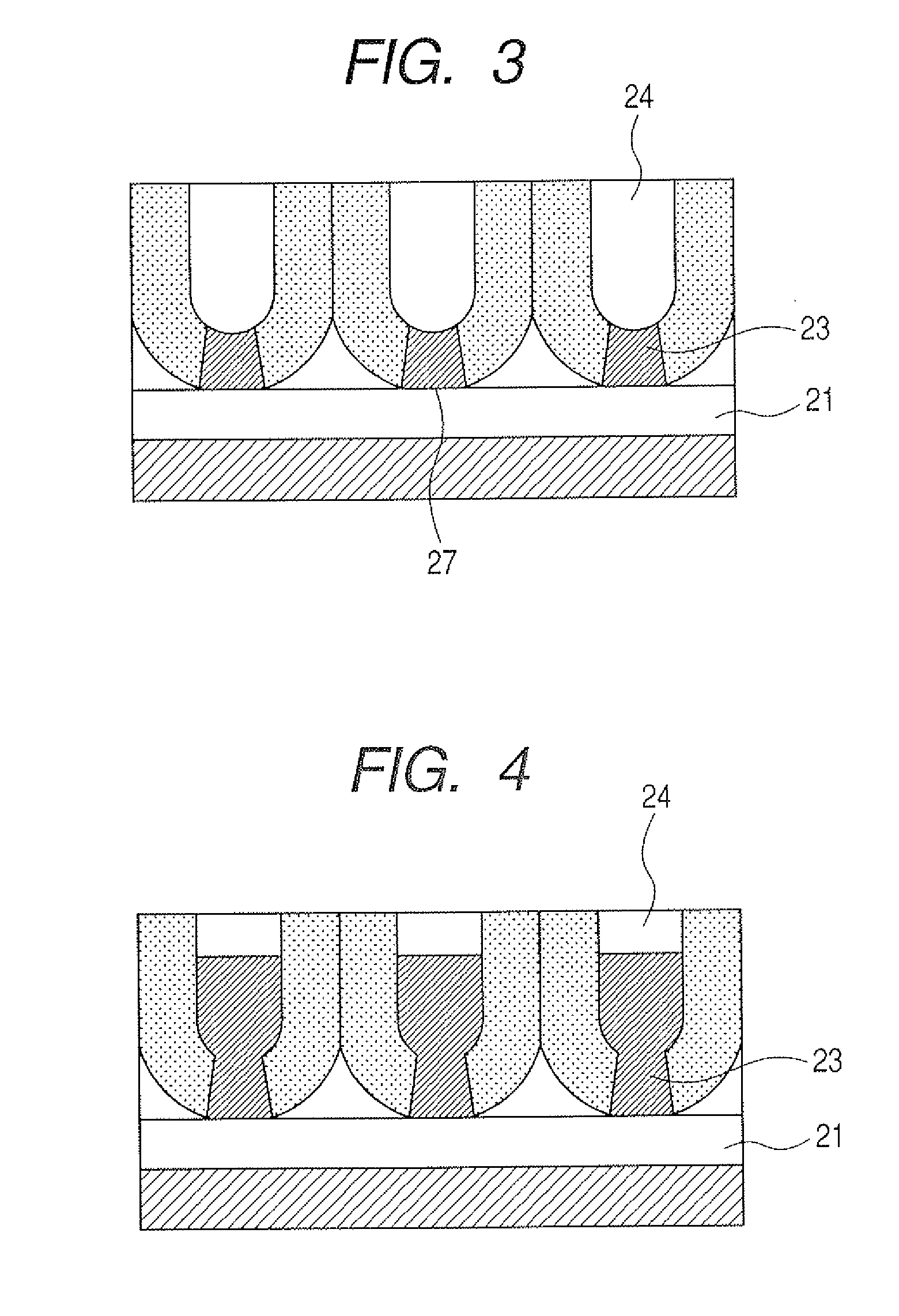 Patterned media, method of manufacturing magnetic recording medium, and method of manufacturing a base