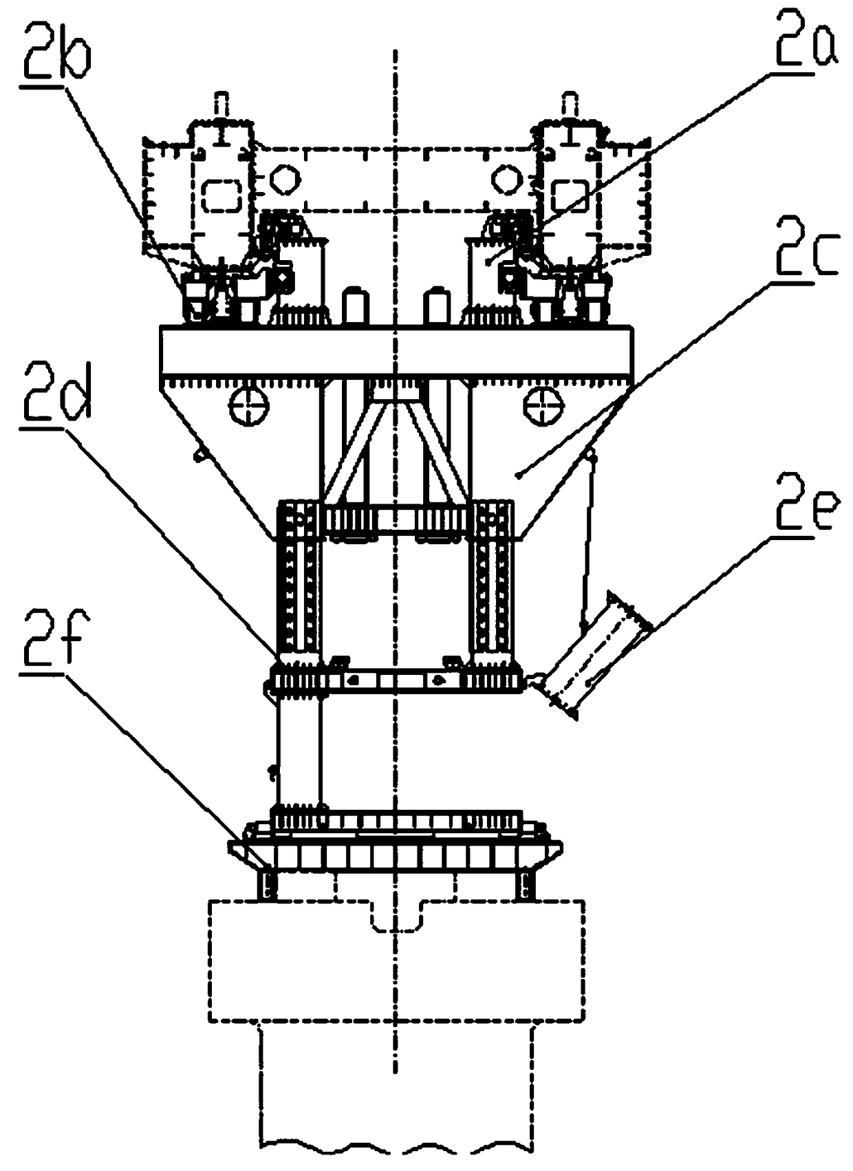 Double-beam walking-type bridge girder erection machine used for box girder erection and compatible with G-series high-speed train single-line and double-line girder erection