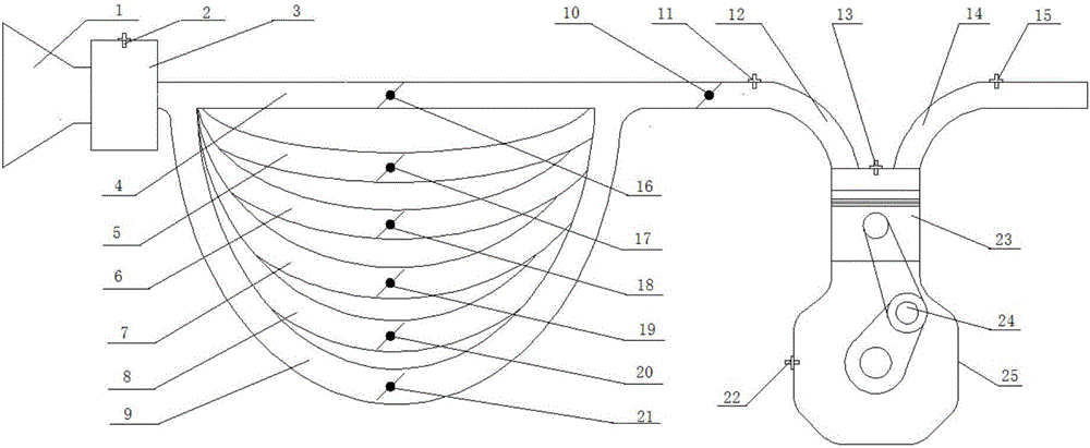 A device for optimizing engine torque based on intake pressure wave