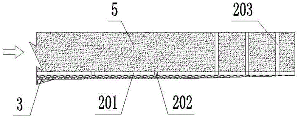 Water pressure balance structure and construction method of stilling basin bottom plate