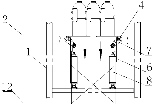 Bottle blanking mechanism of drop type packing machine