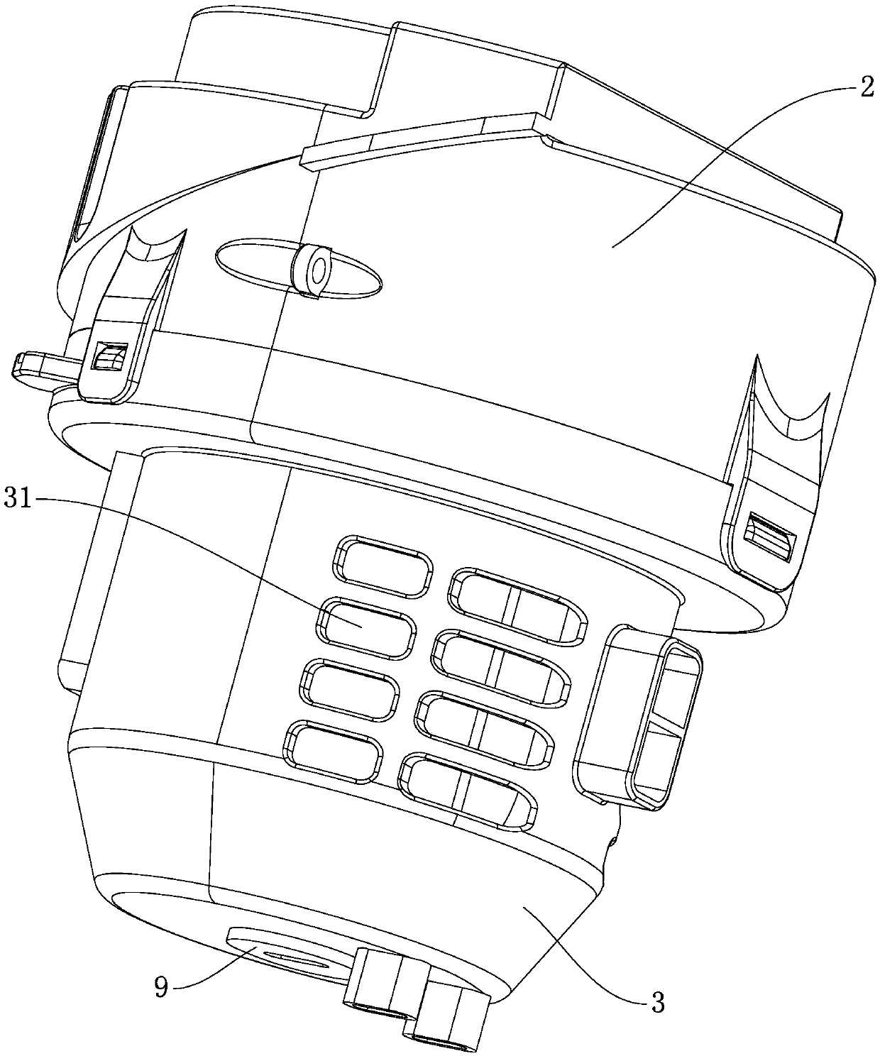 Negative pressure device with noise reduction structure