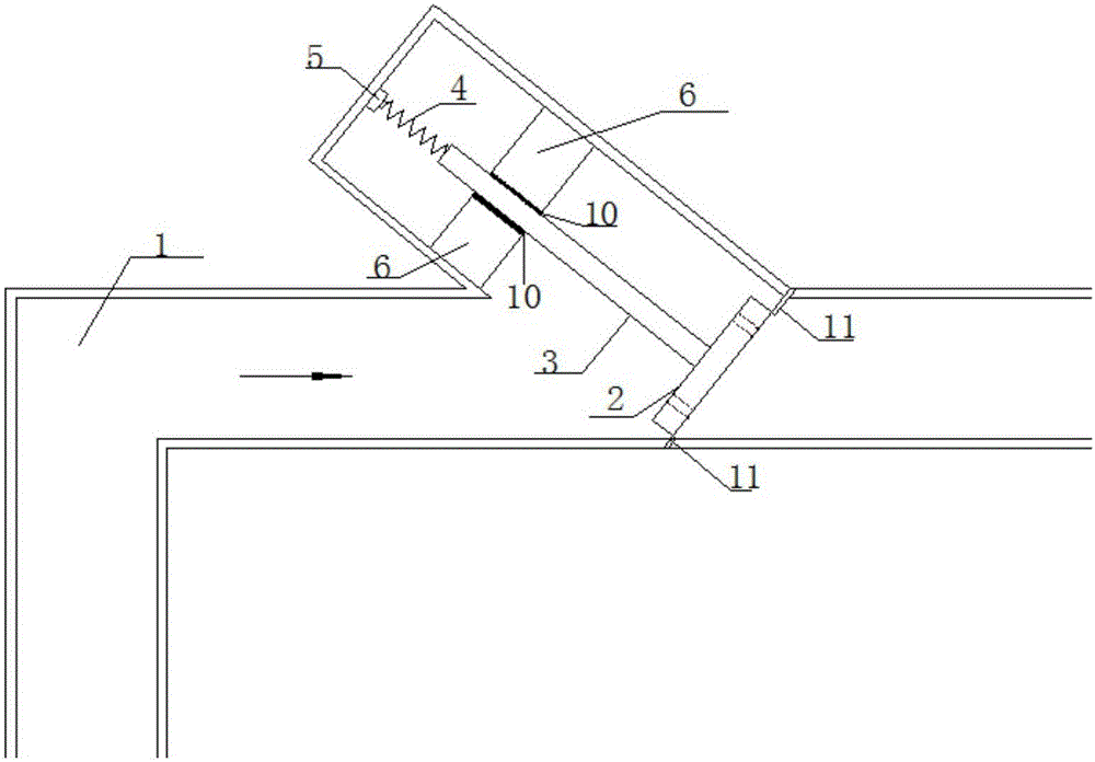 Novel tail water tunnel ventilation hole structure