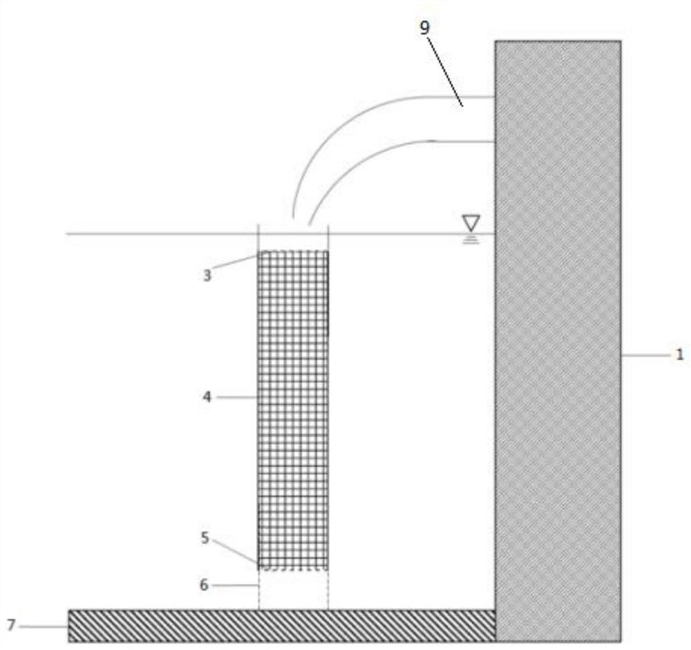 Slow-release purification device and method for reducing overflow pollution in rainy days in situ