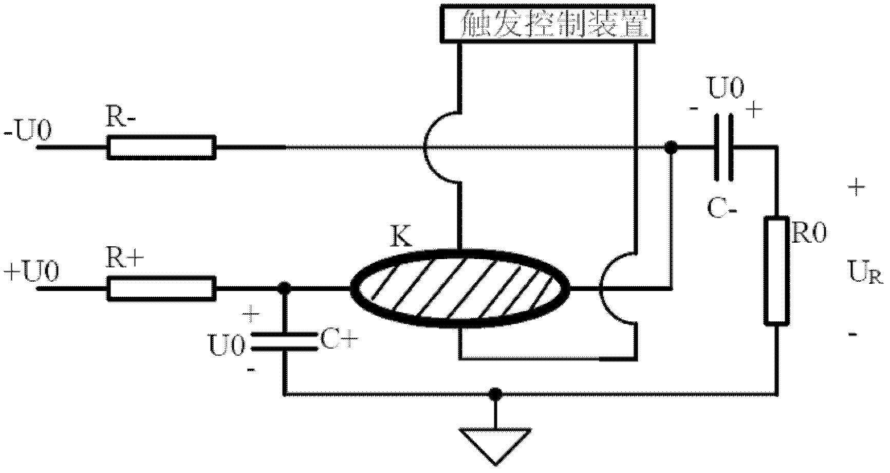 High-reliability generation device for remotely triggering strong fast rise-time electromagnetic pulse