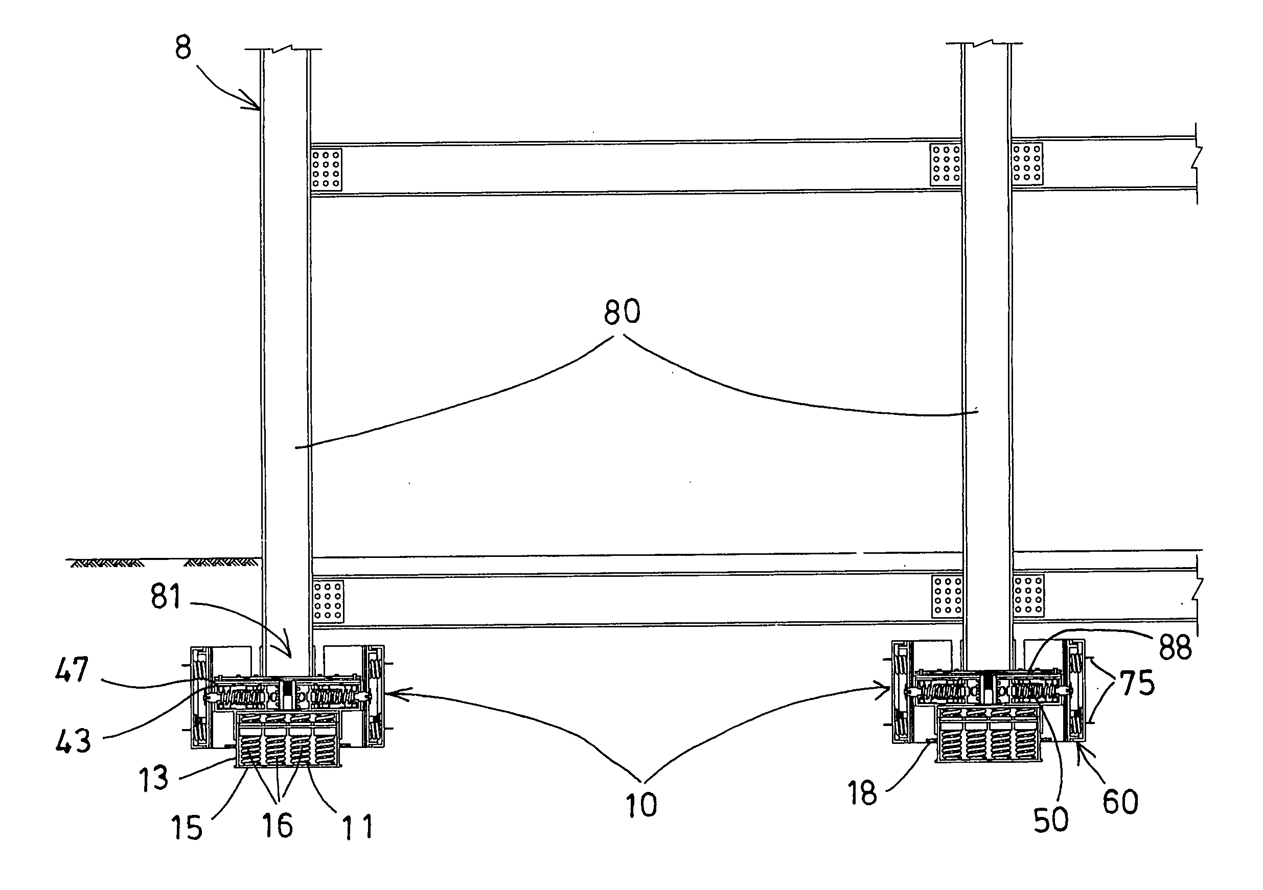 Earthquake resistant building foundation