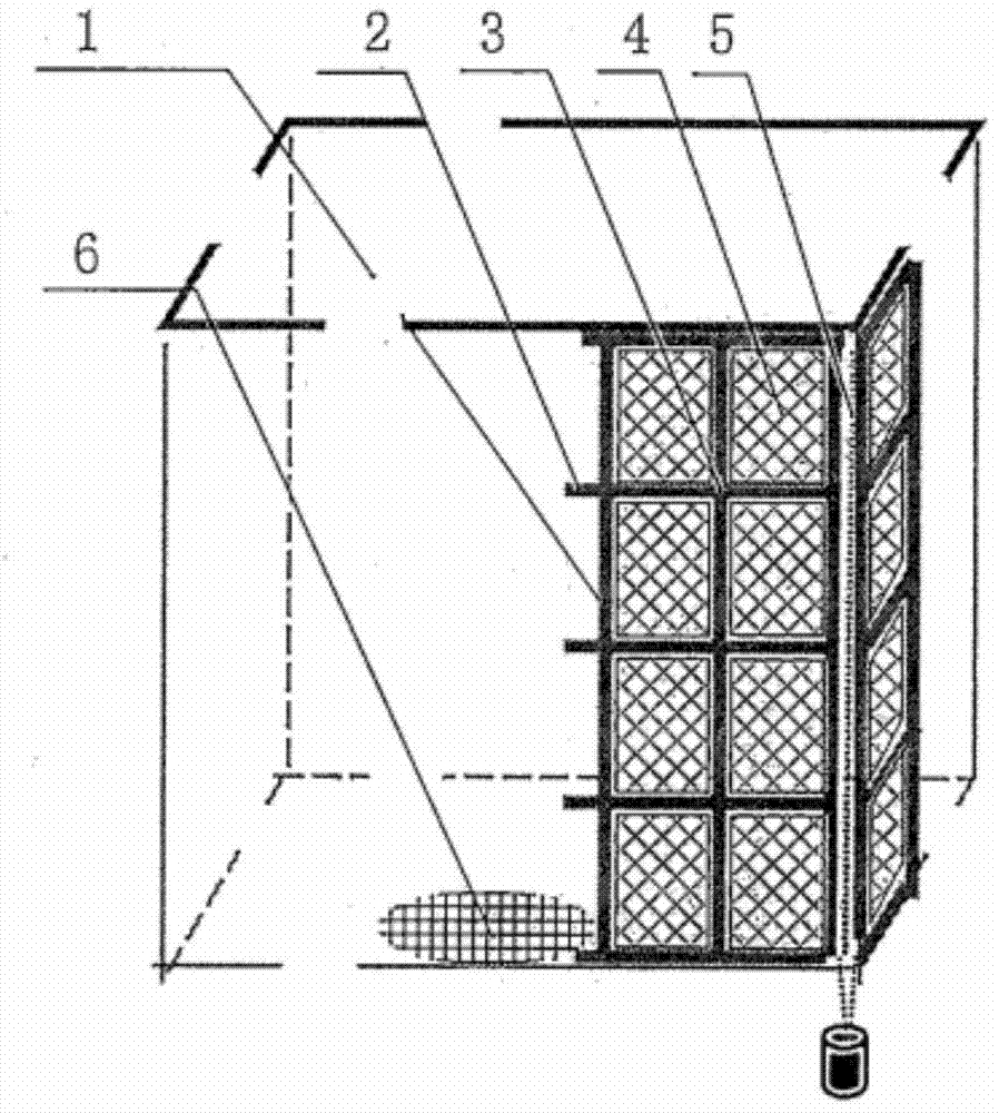 Modular splicing type copper alloy stretching net box and assembling method thereof