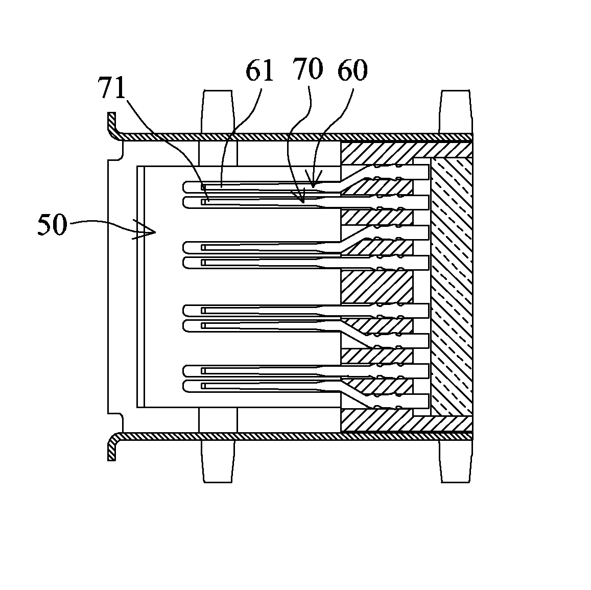 Socket structure with duplex electrical connection