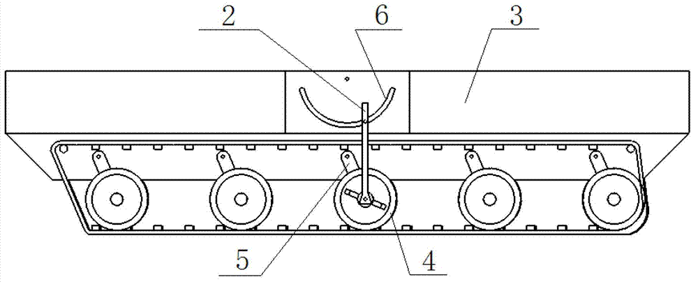 Track-laying vehicle loading wheel load test device