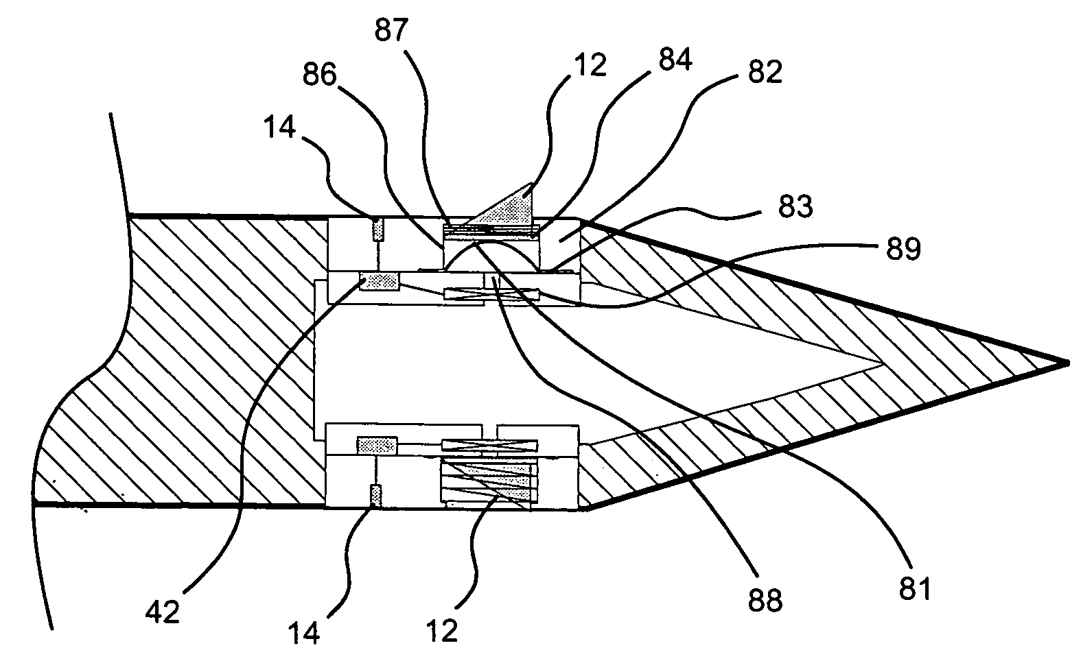 Aircraft and missile afterbody flow control device and method of controlling flow