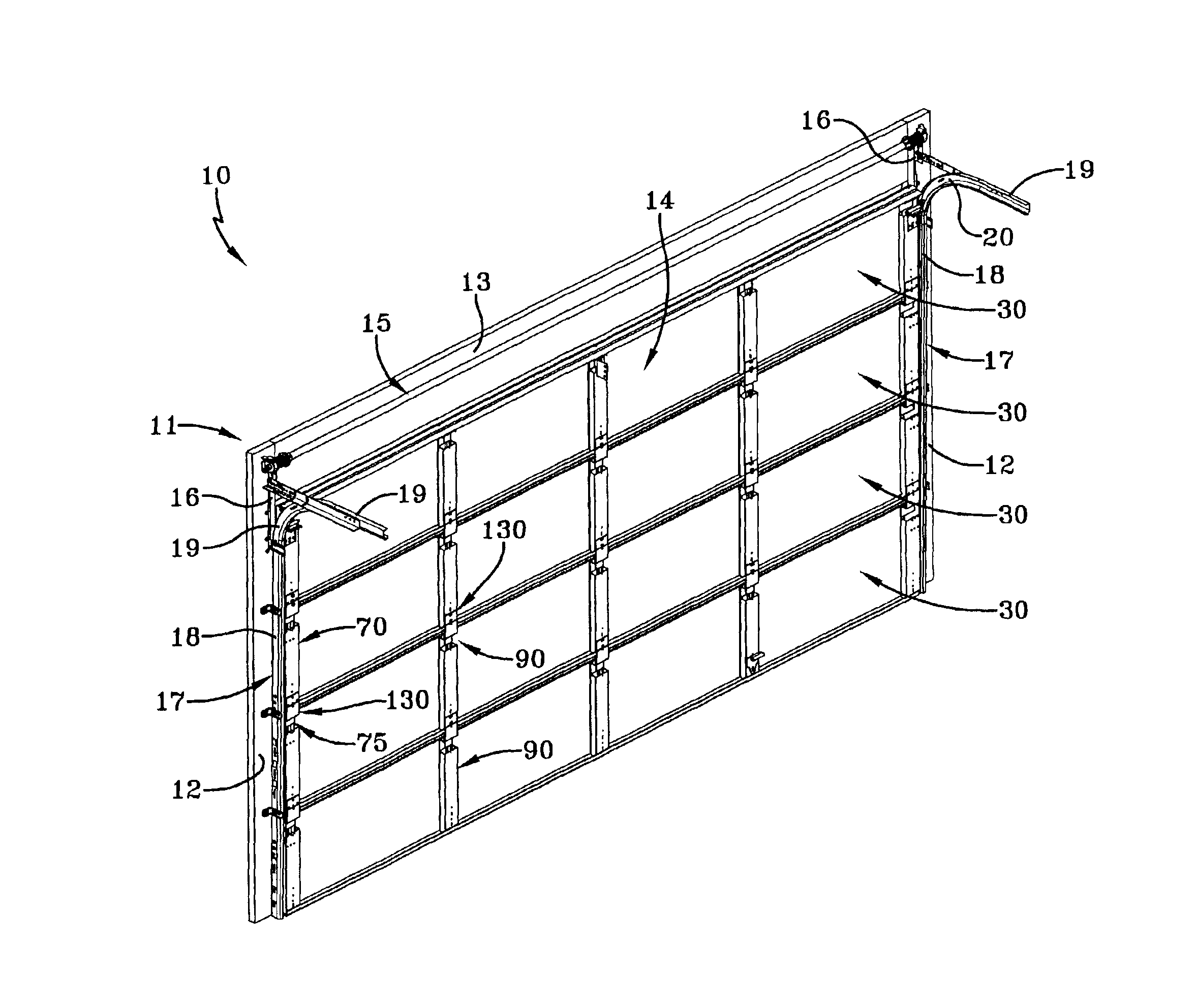 Sectional door system