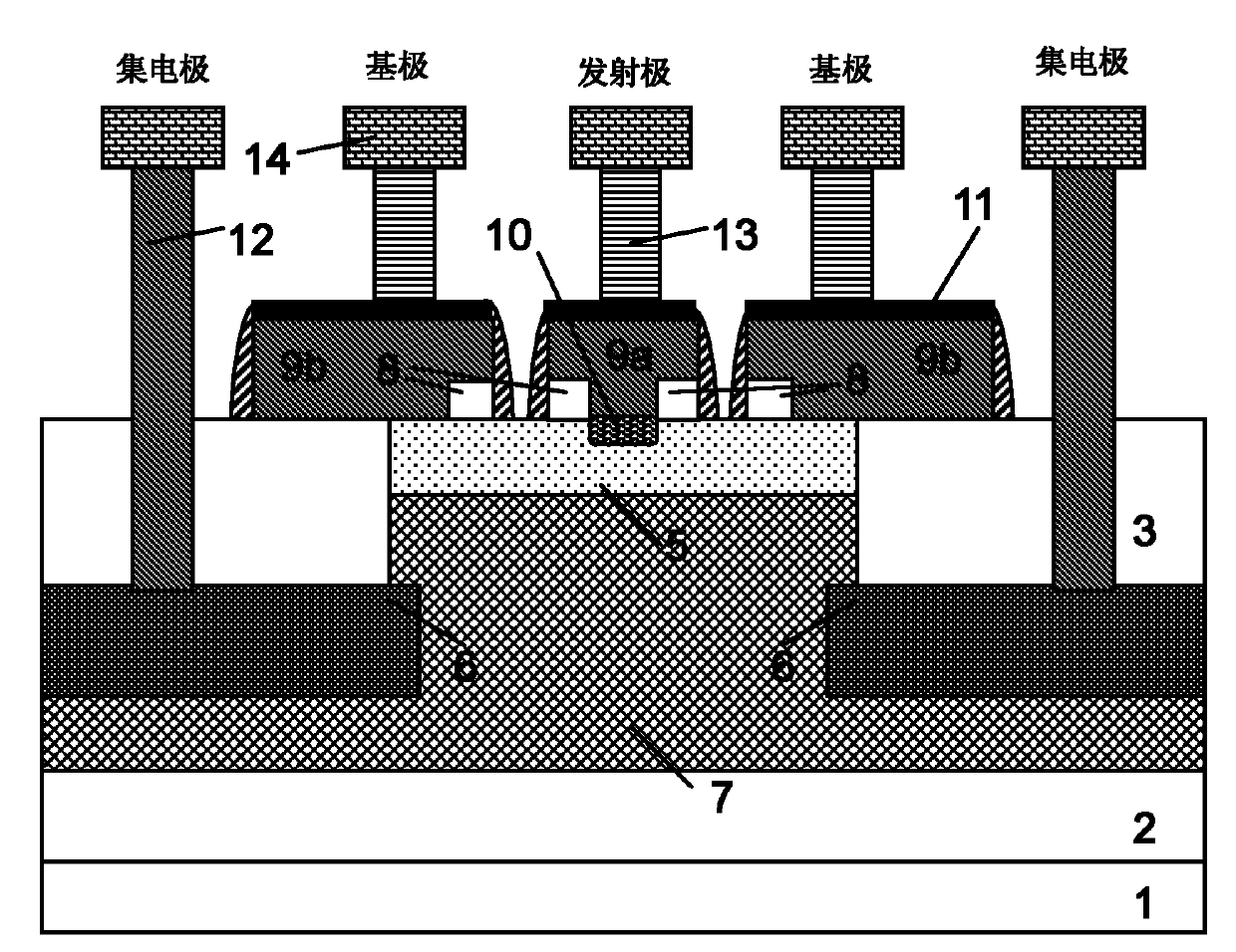 Vertical parasitic PNP device in BiCMOS (Bipolar Complementary Metal-Oxide-Semiconductor) process and preparation method thereof